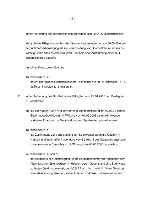 5 E 609/05(V) Verwaltungsgericht Wiesbaden URTEIL IM NAMEN ...