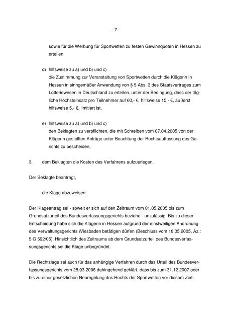 5 E 609/05(V) Verwaltungsgericht Wiesbaden URTEIL IM NAMEN ...