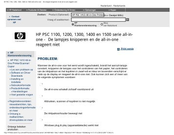 HP PSC 1100, 1200, 1300, 1400 en 1500 serie all-in-one - De ...