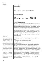 Deel I Kenmerken van ADHD