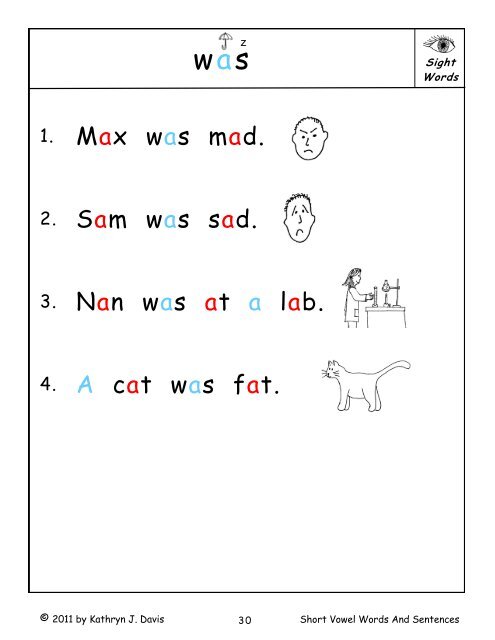 Short Vowel Words And Sentences a i o u e - Sound City Reading