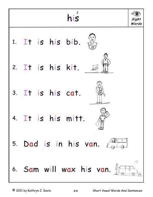 Short Vowel Words And Sentences a i o u e - Sound City Reading