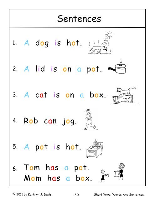 Short Vowel Words And Sentences a i o u e - Sound City Reading