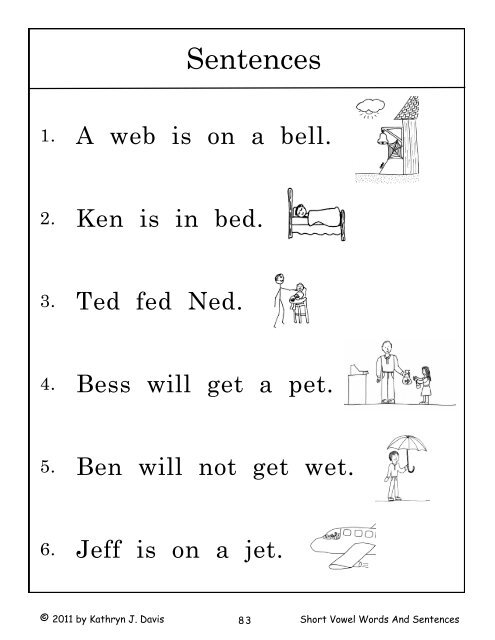 Short Vowel Words And Sentences a i o u e - Sound City Reading