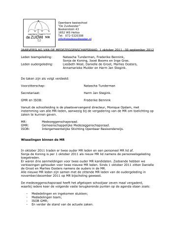 Jaarverslag 2011-2012 - obs De Zuidwester