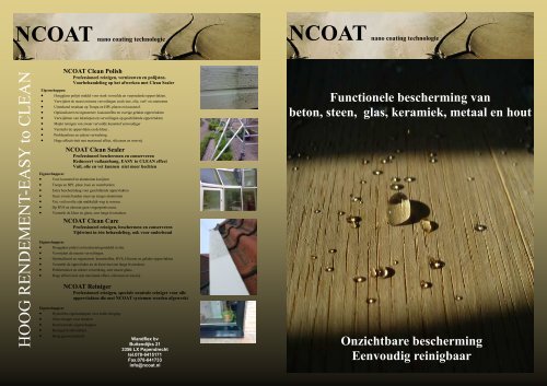 Download hier de complete NCOAT productfolder