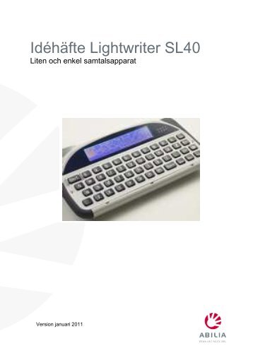 Idéhäfte Lightwriter SL40 - Abilia