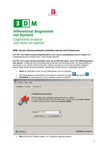 3DM: nieuwe afname-eenheden bestellen (versie met lichtsensor)