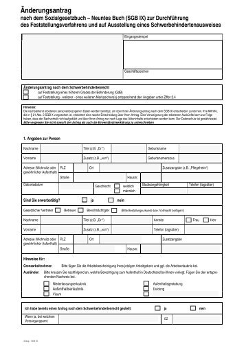 Änderungsantrag - versorgungsaemter.de