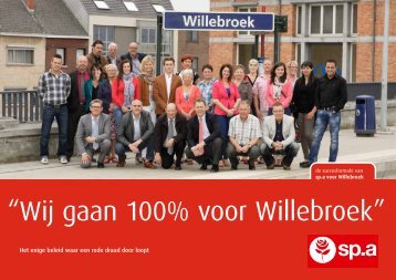 “Wij gaan 100% voor Willebroek” - sp.a Willebroek