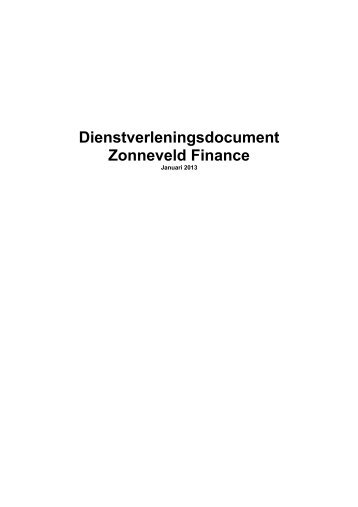 Model dienstverleningsdocument - Zonneveld Finance