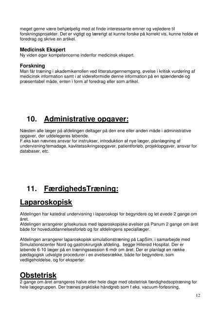 Kompetencer inden for de 7 roller i Uddannelsesgivende funktioner
