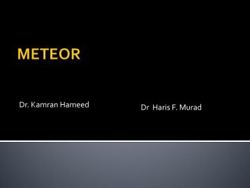 Dr Haris F. Murad Dr. Kamran Hameed - Pakistan Society for ...