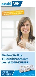 Fördern Sie Ihre Auszubildenden mit dem WESER-KURIER!