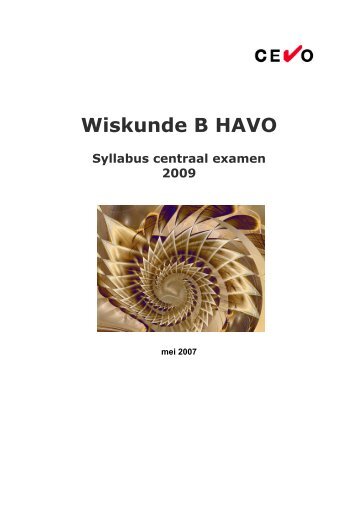 Havo wiskunde B programma - Wiskundebijles