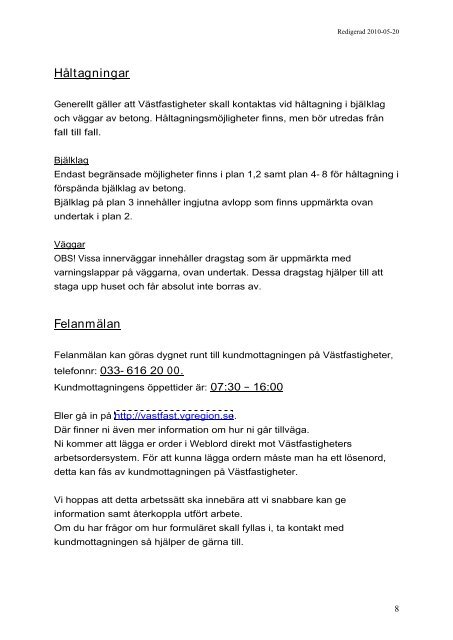 pdf, nytt fönster - Västfastigheter - Västra Götalandsregionen