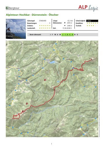 Bergtour Alpintour: Hochkar - Dürrenstein - Ötscher