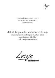 Filial, kopia eller vidareutveckling? - Kulturverkstan