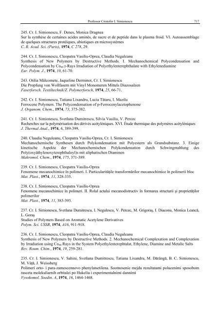 Lista lucrari_2.pdf - Revue Roumaine de Chimie