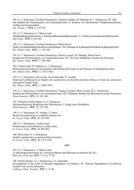 Lista lucrari_2.pdf - Revue Roumaine de Chimie