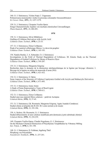 Lista lucrari_2.pdf - Revue Roumaine de Chimie