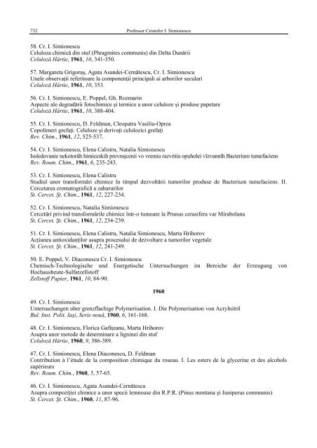 Lista lucrari_2.pdf - Revue Roumaine de Chimie