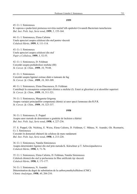 Lista lucrari_2.pdf - Revue Roumaine de Chimie