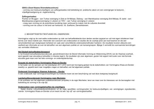 Beleidsplan 2011 - 2015 - Vormingplus Waas-en-Dender