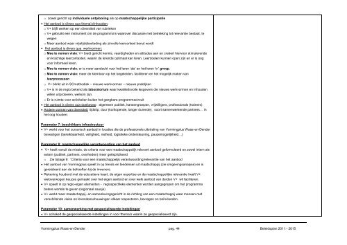 Beleidsplan 2011 - 2015 - Vormingplus Waas-en-Dender