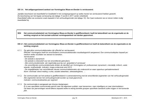 Beleidsplan 2011 - 2015 - Vormingplus Waas-en-Dender