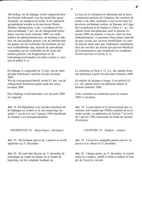 Paritair Subcomité voor het bedrijf der porse- leinaarde- en ...