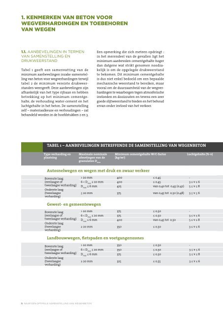 naar een optimale samenstelling van wegenbeton - Febelcem