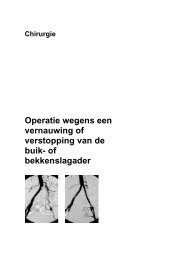 Operatie wegens een vernauwing of verstopping van de buik- of ...