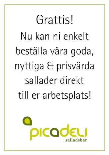 Nu kan ni enkelt beställa våra goda, nyttiga & prisvärda ... - Picadeli