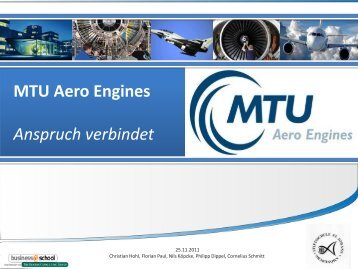 MTU Aero Engines Anspruch verbindet - business@school