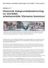 Historisk bakgrundsbeskrivning av området, arbetsområde Värnamo ...