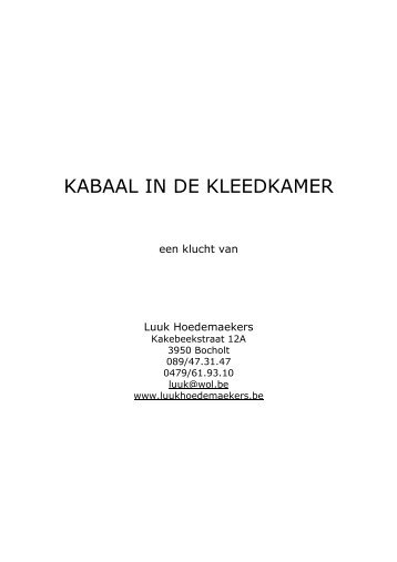 'Kabaal in de kleedkamer', klucht - Luuk Hoedemaekers