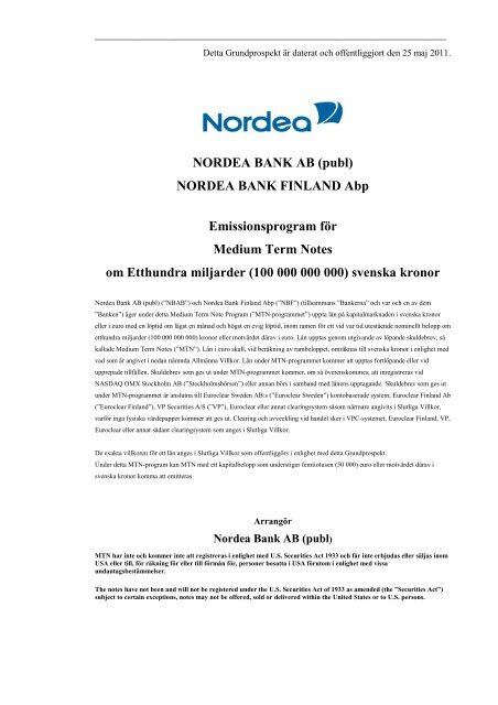 NORDEA BANK AB (publ)