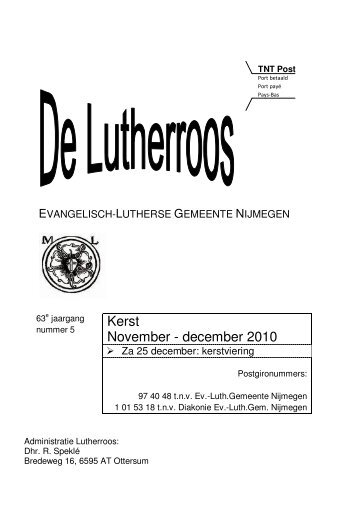 Kerst November - december 2010 - Luthersnijmegen.nl