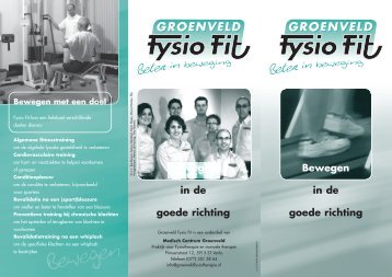 folder - Groenveld Fysiotherapie in Venlo