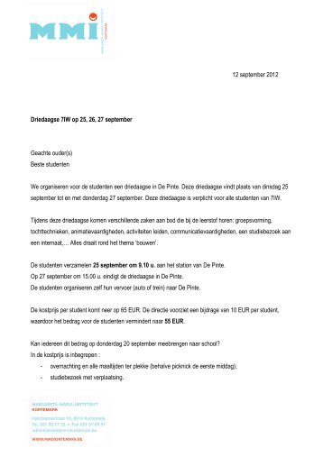 12 september 2012 Driedaagse 7IW op 25, 26, 27 september ...