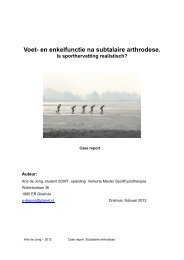 Subtalaire Arthrodese, Arie de Jong