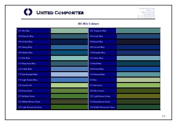 BS 381c Colours - United Composites