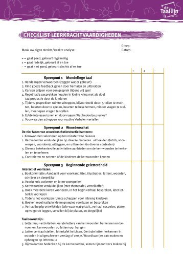 Checklist Interactievaardigheden voor leerkrachten