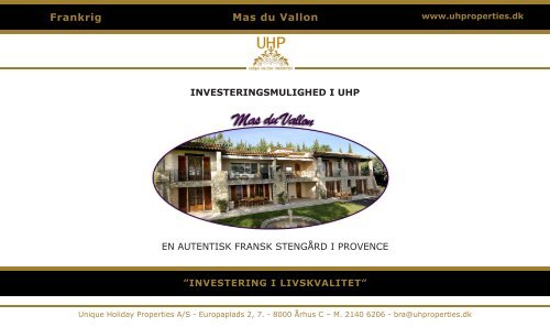 Mas du Vallon Frankrig - UHProperties.dk