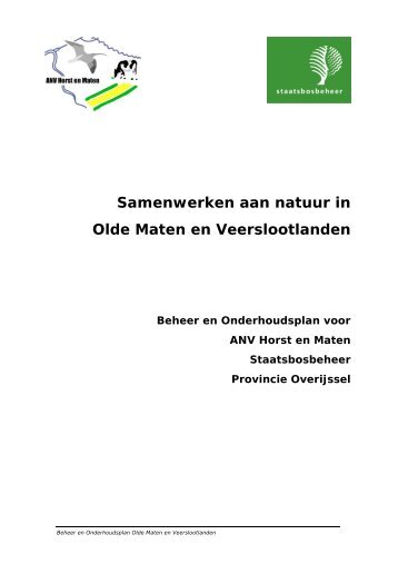 Samenwerken aan natuur in Olde Maten en Veerslootlanden - Clm