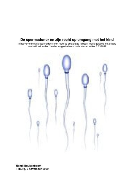 De Spermadonor En Zijn Recht Op Omgang Met Het Kind