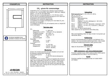 CO2(H)RT(-D) INSTRUKTION INSTRUKTION CO2 - givare ... - regin