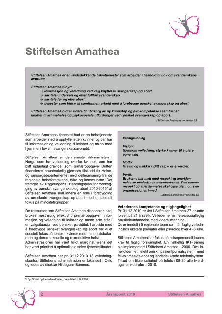 Årsrapport 2010 - Amathea