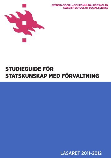 Guide för studier i statskunskap - och kommunalhögskolan - Helsinki.fi